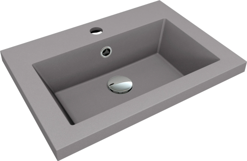 Раковина из искусственного камня Florentina Анита 500 10.150.00500.307 50х40 накладная цвет серый 1 отверстие под смеситель