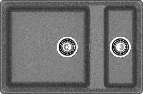 Кухонная мойка Granfest Level LV-760K графит 75х50 цвет серый поверхность матовая