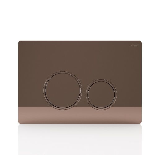 Клавиша смыва механическая Ctesi Round BK0202129 цвет бронза