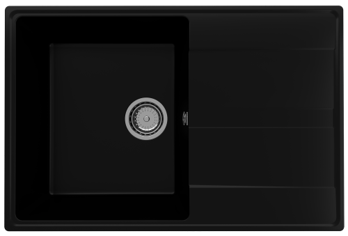Кухонная мойка Ulgran Quartz Prima 750-07 75х50 цвет черный поверхность матовая