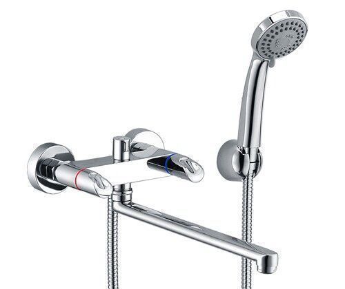 Смеситель для ванны Wasserkraft Lossa 1200 1202L настенный хром - фото 4