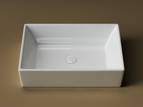 Раковина из сантехнического фарфора Ceramica Nova ELEMENT CN5013 60х40 накладная цвет белый без отверстий под смеситель