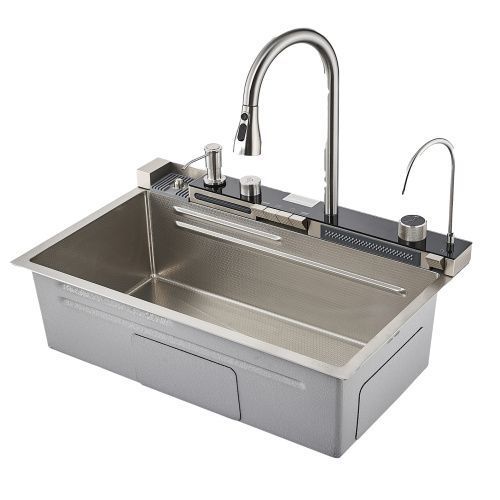 Кухонная мойка Savol S-SC001L 75х45 цвет серый поверхность матовая