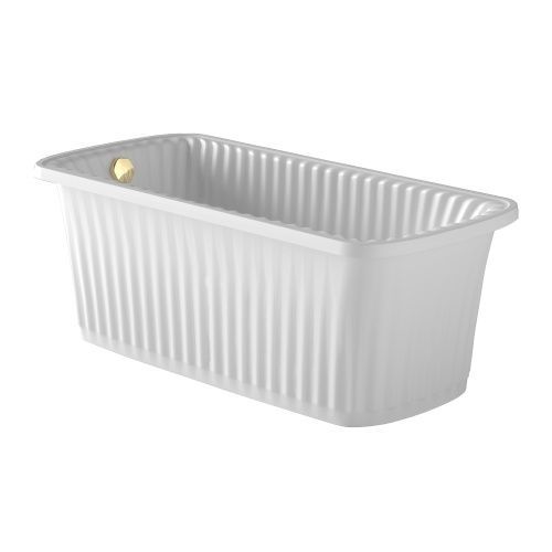 Ванна из искусственного камня Migliore OLIVIA PANELLO 24360 175х80 отдельностоящая прямоугольная с ножками