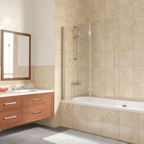 Душевая шторка на ванну Vegas-Glass E2V LUX E2V LUX 120 08 crystalvision L 120х150 стекло прозрачное профиль хром ориентация левая