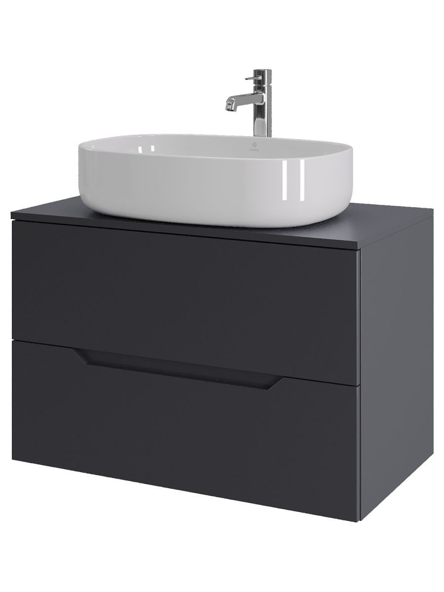 Тумба с раковиной Orange Line Li-80TugMDF+B04-600W 80х50