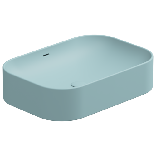 Раковина керамическая GSG Ceramic Design Easy EALAVTP60037 60х40 накладная цвет голубой без отверстий под смеситель