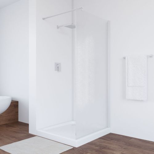 Душевая перегородка Vegas-Glass EAF TUR+NOVO EAF NOVO h2000 116 01 02 115х200 стекло рифленое профиль белый