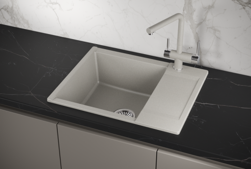 Кухонная мойка Granula 6202, БАЗАЛЬТ 60х50 цвет серый поверхность матовая