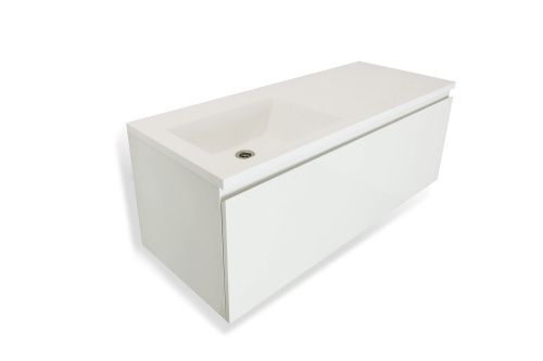 Тумба с раковиной Эстет Dallas Luxe 100 ФР-00002319 100х50 подвесная цвет белый