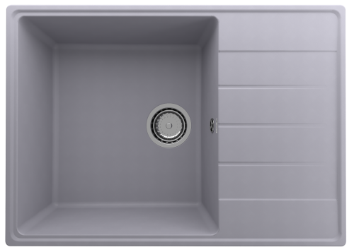 Кухонная мойка Ulgran Quartz Prima 700-05 70х50 цвет серый поверхность матовая