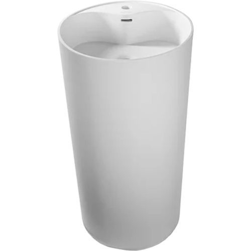 Раковина из искусственного камня MonteBianco Pisa Rubinetto 11234 50х50 напольная цвет белый 1 отверстие под смеситель