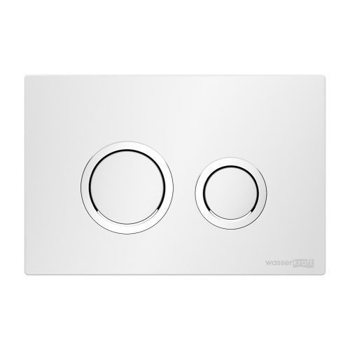 Клавиша смыва механическая Wasserkraft WH01 цвет белый/хром