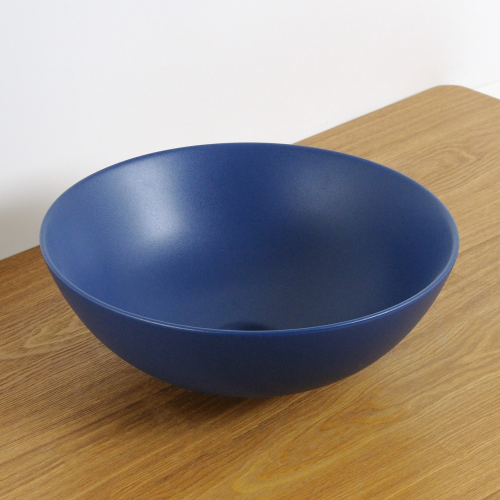 Раковина керамическая Gid Esfera 53401 40х40 накладная цвет синий без отверстий под смеситель