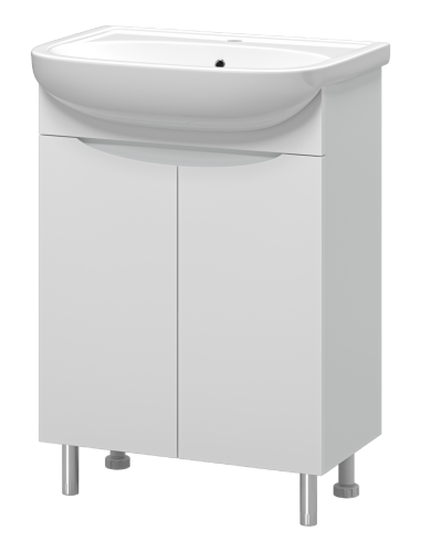 Тумба под раковину Misty Смайл Э-Сма01060-031Пр 60х30 напольная цвет белый