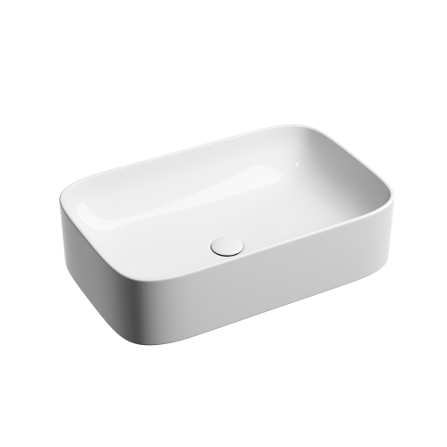 Раковина из сантехнического фарфора Ceramica Nova ELEMENT CN6053 60х40 накладная цвет белый без отверстий под смеситель