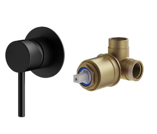 Смеситель для душа Plumberia Selection Ixo KITXO1135NO встраиваемый в стену черный