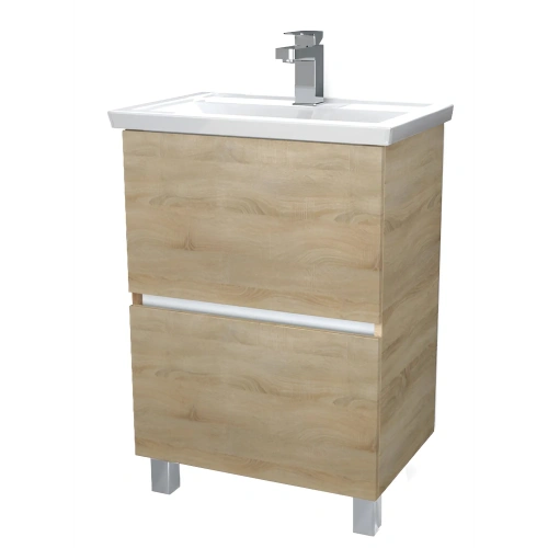 Тумба с раковиной 1MarKa Aris Ц0000033276 70х50 напольная цвет коричневый