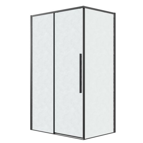 Душевой уголок Grossman Galaxy 120.K33.01.1310.21.02 130х100 стекло шиншилла профиль черный без поддона