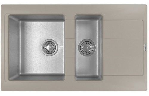 Кухонная мойка Florentina Комби 860 К 21.410.D0860.305 85х50 цвет серый поверхность полированная