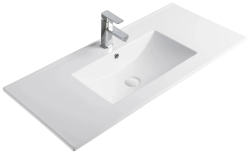 Раковина керамическая Gid Integrado 71106 100х50 встраиваемая цвет белый 1 отверстие под смеситель