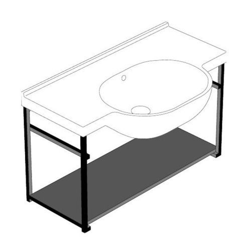 Консоль под раковину Globo Mode ME002.SAR 77х32х43 подвесная цвет черный