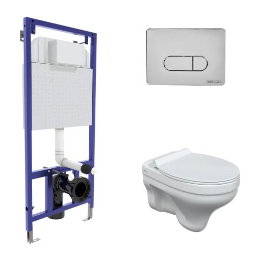 Комплект унитаз с инталляцией и клавишей смыва Berges NOVUM 042437
