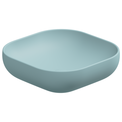 Раковина керамическая GSG Ceramic Design Easy EALAVQU45037 50х50 накладная цвет голубой без отверстий под смеситель