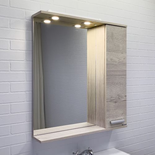 Зеркало-шкаф Comforty Марио 00-00016020CF 80х80 подвесной цвет бежевый