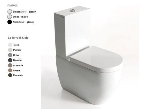 Чаша унитаза напольная CIELO Smile Mini SMVMR BA цвет белый без сиденья и без бачка