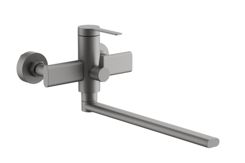 Смеситель для ванны и душа BELZ B22813-3 настенный оружейная сталь