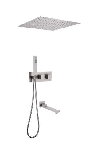 Душевая система Abber AF8254SP встраиваемая в стену цвет серый с термостатом