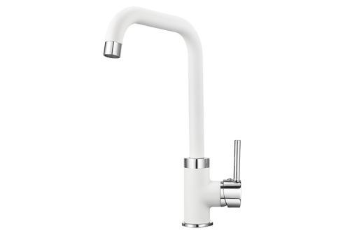 Смеситель для кухни Granula 0041, АРКТИК на мойку белый