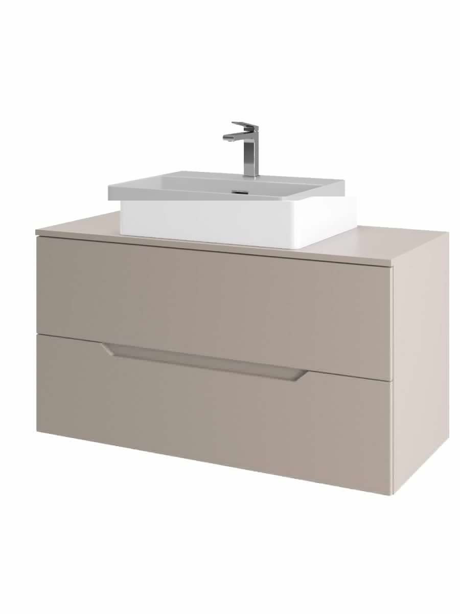 Тумба с раковиной Orange Line Li-100TuLMDF+B04-500W 100х50 - фото 2