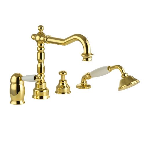 Смеситель Migliore OXFORD 19165 на борт ванны золото