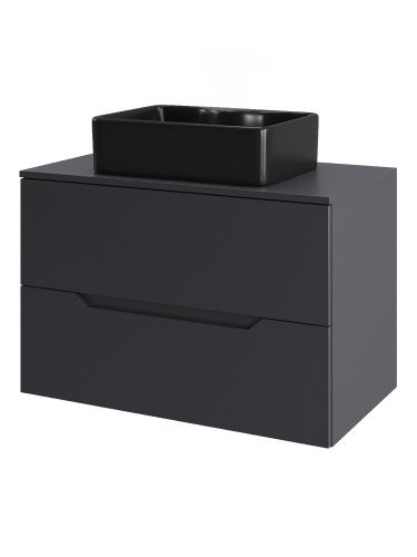 Тумба с раковиной Orange Line Li-70TugMDF+B01-475MB 70х50 подвесная цвет серый