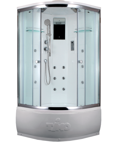 Душевая кабина Timo Lux T-7700 100х100 четверть круга с крышей ориентация универсальная