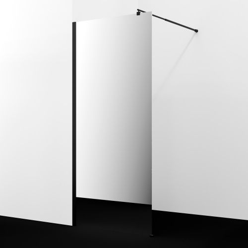 Душевая перегородка Wasserkraft Rur 30W 30W40MB-MR 120х200 стекло зеркальное профиль черный