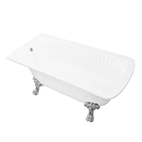 Ванна из искусственного камня Migliore OLIVIA ANG 25445 175х80 отдельностоящая прямоугольная с ножками