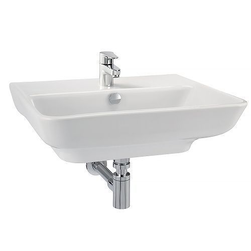 Раковина из сантехнического фаянса Jacob Delafon Struktura EGE112-00 60 см подвесная цвет белый 1 отверстие под смеситель