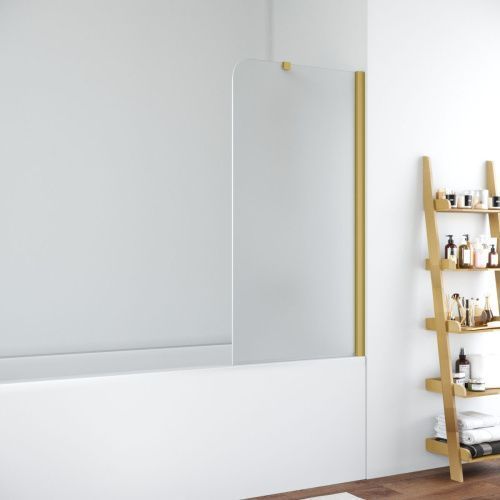 Душевая шторка на ванну Vegas-Glass EV+EV NOVO ST EV ST NOVO 76 03 10 R 75х140 стекло матовое профиль золото ориентация правая