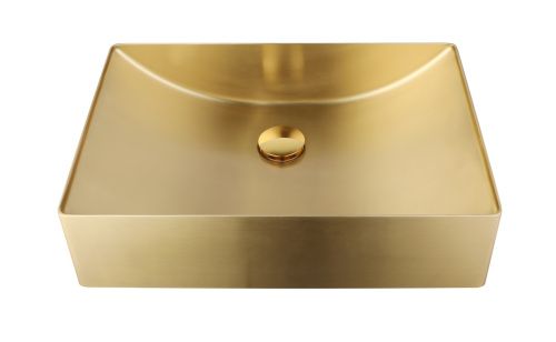 Раковина из нержавеющей стали AltroBagno Futuro AltroBagnoFuturo001013OrSp 50х30 накладная цвет золото