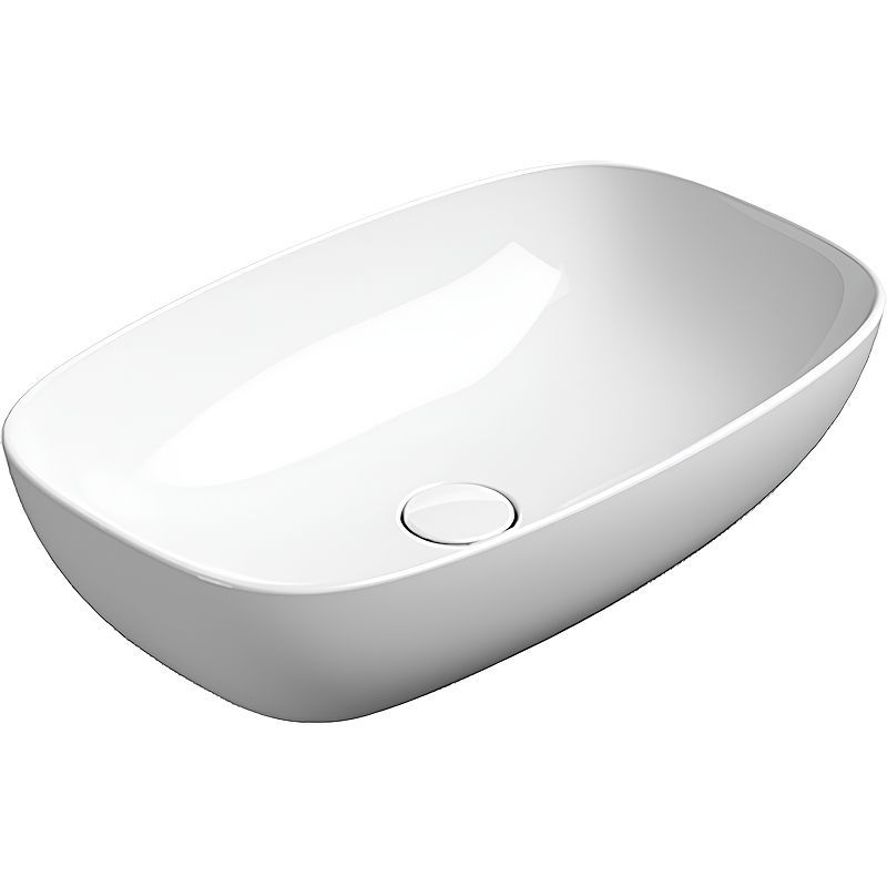 Раковина из сантехнического фаянса GSI Nubes 978311_УЦ/1 60х40 накладная цвет белый