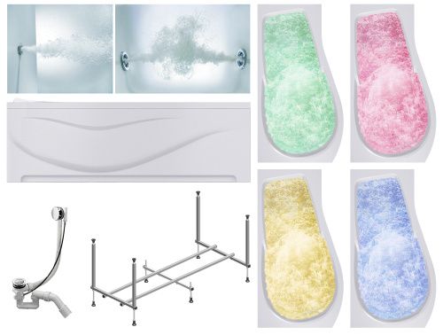 Ванна акриловая гидромассажная Timo VINO VINO1792L-KTVINO17-SPV1505-T-CM-T-BM-T-CT-FPVINO17L 170х90 пристенная асимметричная с каркасом