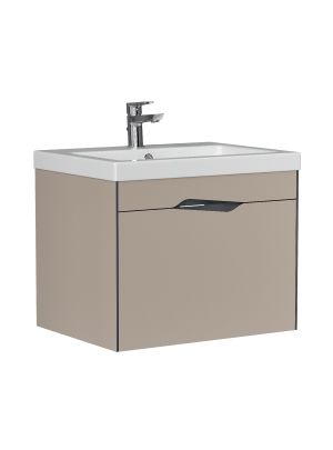 Тумба под раковину Velvex Krona 361 серый камень 60х40 подвесная цвет серый