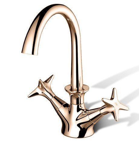 Смеситель Stella 130 CT00004AU02 на раковину розовое золото