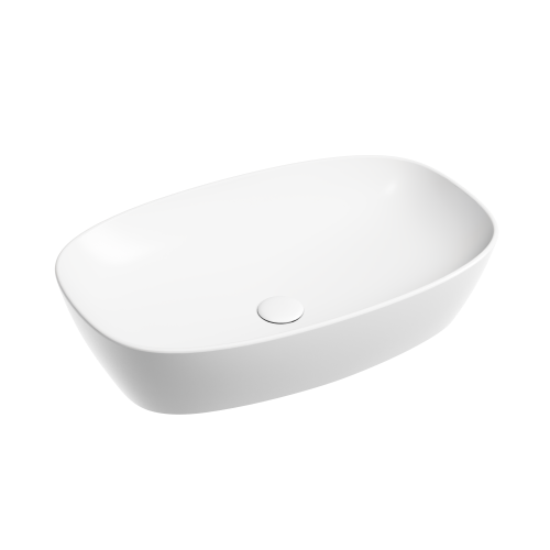 Раковина из сантехнического фарфора Ceramica Nova ELEMENT CN6049MW 60х40 накладная цвет белый без отверстий под смеситель