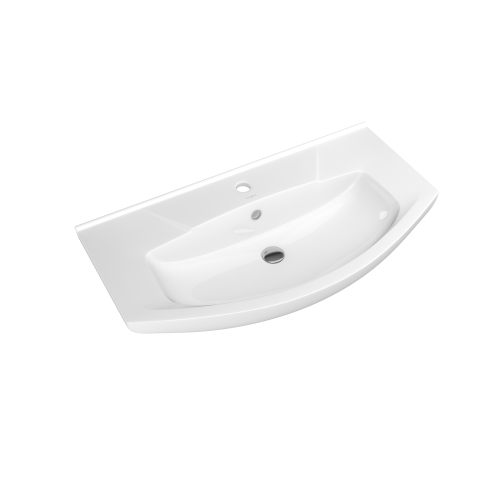 Раковина из сантехнического фарфора Kirovit Элеганс Вн Крв02 90х50 накладная цвет белый