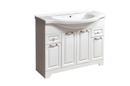 Тумба под раковину Stella Polar Кармела ольха SP-00000176 100х30 напольная цвет белый