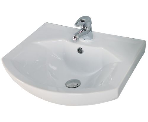 Раковина керамическая Aquaton Смайл 1WH207781 50х40 накладная цвет белый 1 отверстие под смеситель